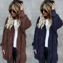 Load image into Gallery viewer, Faux Fur Teddy Bear Coat Jacket Women Fashion Open
