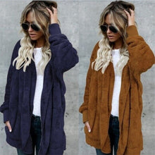 Load image into Gallery viewer, Faux Fur Teddy Bear Coat Jacket Women Fashion Open