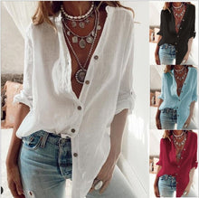 Load image into Gallery viewer, loose cotton women  blouse