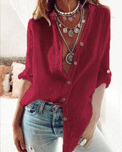 Load image into Gallery viewer, loose cotton women  blouse