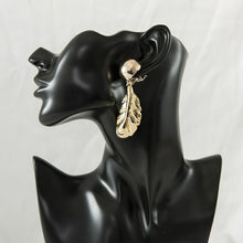 Load image into Gallery viewer, Leaf Shaped Golden Color Luxurious Style Copper Women Earrings 2021 - Sophornlilly