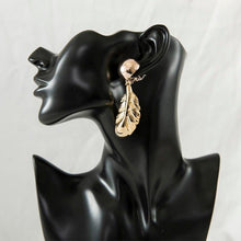Load image into Gallery viewer, Leaf Shaped Golden Color Luxurious Style Copper Women Earrings 2021 - Sophornlilly