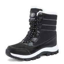 Load image into Gallery viewer, Leather Boots Women Platform Comfort Plush Snow Boots