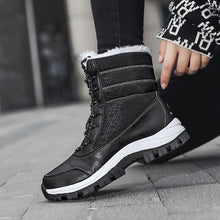 Load image into Gallery viewer, Leather Boots Women Platform Comfort Plush Snow Boots