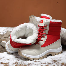 Load image into Gallery viewer, Leather Boots Women Platform Comfort Plush Snow Boots