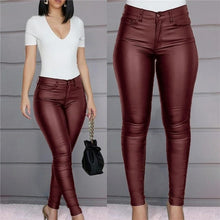 Load image into Gallery viewer, Leather Casual Pants