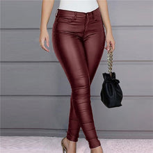 Load image into Gallery viewer, Leather Casual Pants