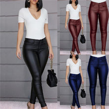 Load image into Gallery viewer, Leather Casual Pants