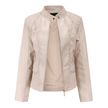 Load image into Gallery viewer, Leather Jacket Women Zippers Spring Autumn Women's PU Leather Jacket