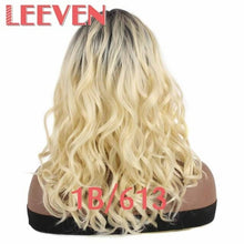 Load image into Gallery viewer, Leeven 16‘’ Synthetic Wig With Bangs For Woman Copper 613 Blonde