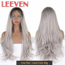 Load image into Gallery viewer, Leeven 24'' Synthetic Lace Front Wig Long Wavy Wig Natural Wave Wigs