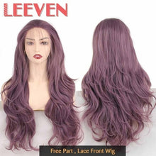 Load image into Gallery viewer, Leeven 24'' Synthetic Lace Front Wig Long Wavy Wig Natural Wave Wigs