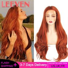 Load image into Gallery viewer, Leeven 24'' Synthetic Lace Front Wig Long Wavy Wig Natural Wave Wigs