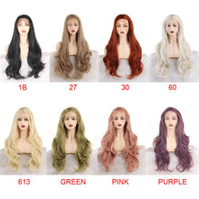 Load image into Gallery viewer, Leeven 24'' Synthetic Lace Front Wig Long Wavy Wig Natural Wave Wigs