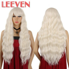 Load image into Gallery viewer, Leeven 26inch Long Loose Wave Wig with Bangs Synthetic Natural Wavy