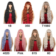 Load image into Gallery viewer, Leeven 26inch Long Loose Wave Wig with Bangs Synthetic Natural Wavy