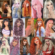 Load image into Gallery viewer, Leeven 26inch Long Loose Wave Wig with Bangs Synthetic Natural Wavy