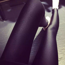 Load image into Gallery viewer, Leggings Womens Gloss Shiny Black Thin Leggings Trousers Elastic Slim