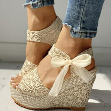 Load image into Gallery viewer, Wedges heeled women Shoes Summer Sandals Party - Sophornlilly