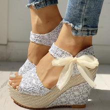 Load image into Gallery viewer, Wedges heeled women Shoes Summer Sandals Party - Sophornlilly