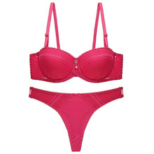 Load image into Gallery viewer, Push Up Bra And Thong Set Bra Underwires Plus Size Women
