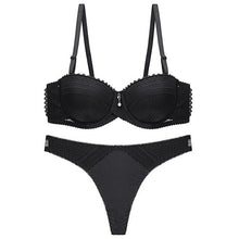 Load image into Gallery viewer, Push Up Bra And Thong Set Bra Underwires Plus Size Women