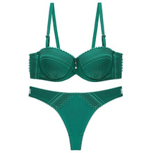 Load image into Gallery viewer, Push Up Bra And Thong Set Bra Underwires Plus Size Women