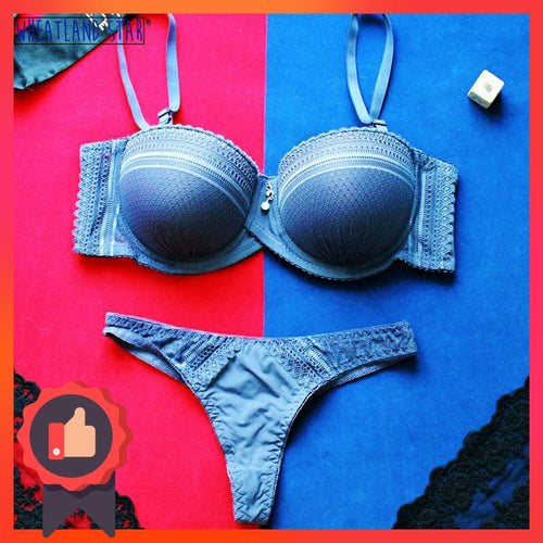 Push Up Bra And Thong Set Bra Underwires Plus Size Women