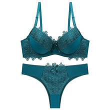 Load image into Gallery viewer, Push Up Bra and Panty Set Underwire Plus Size Lingere