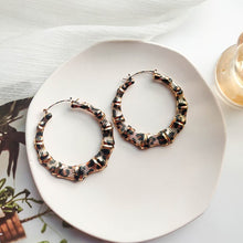 Load image into Gallery viewer, Leopard Print Temperament Simple Big Earrings Personality Versatile