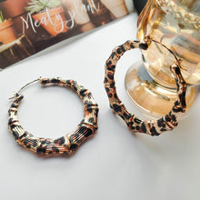 Load image into Gallery viewer, Leopard Print Temperament Simple Big Earrings Personality Versatile