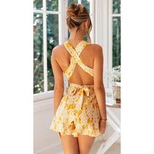 Load image into Gallery viewer, Summer New Women's Print Deep V Neck Sleeveless Hollow - Sophornlilly