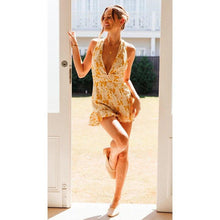 Load image into Gallery viewer, Summer New Women's Print Deep V Neck Sleeveless Hollow - Sophornlilly