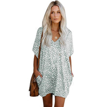Load image into Gallery viewer, New Summer Bohemia Sexy V Neck Polka Dot Pocket Women's Mini - Sophornlilly