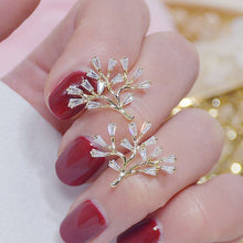 Load image into Gallery viewer, Lexie Ins Hot Sale Fashion Transparent Crystal Tree Leaf Earring for