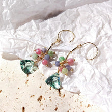 Load image into Gallery viewer, Tanzanite Green Quartz 14K Gold Filled Dangle Earrings Natural - Sophornlilly
