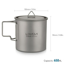 Load image into Gallery viewer, Lixada Ultralight Titanium Cup Portable Camping Picnic Water Cup Mug