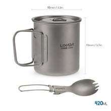 Load image into Gallery viewer, Lixada Ultralight Titanium Cup Portable Camping Picnic Water Cup Mug