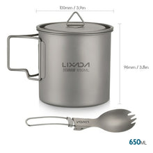 Load image into Gallery viewer, Lixada Ultralight Titanium Cup Portable Camping Picnic Water Cup Mug