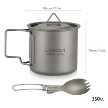Load image into Gallery viewer, Lixada Ultralight Titanium Cup Portable Camping Picnic Water Cup Mug