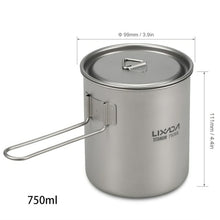 Load image into Gallery viewer, Lixada Ultralight Titanium Cup Portable Camping Picnic Water Cup Mug