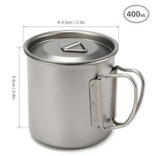 Load image into Gallery viewer, Lixada Ultralight Titanium Cup Portable Camping Picnic Water Cup Mug
