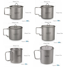 Load image into Gallery viewer, Lixada Ultralight Titanium Cup Portable Camping Picnic Water Cup Mug