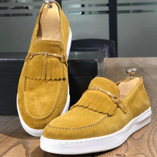 Load image into Gallery viewer, Loafers Men Shoes Faux Suede Solid Color Classic
