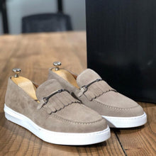 Load image into Gallery viewer, Loafers Men Shoes Faux Suede Solid Color Classic