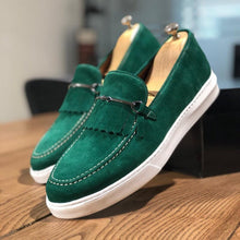 Load image into Gallery viewer, Loafers Men Shoes Faux Suede Solid Color Classic