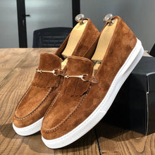 Load image into Gallery viewer, Loafers Men Shoes Faux Suede Solid Color Classic