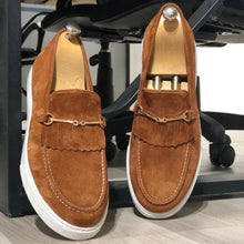 Load image into Gallery viewer, Loafers Men Shoes Faux Suede Solid Color Classic