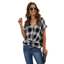 Load image into Gallery viewer, Lofia Plaid Women's Shirt Loose S XL Button Shirt Woman Casual Tops