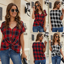 Load image into Gallery viewer, Lofia Plaid Women's Shirt Loose S XL Button Shirt Woman Casual Tops